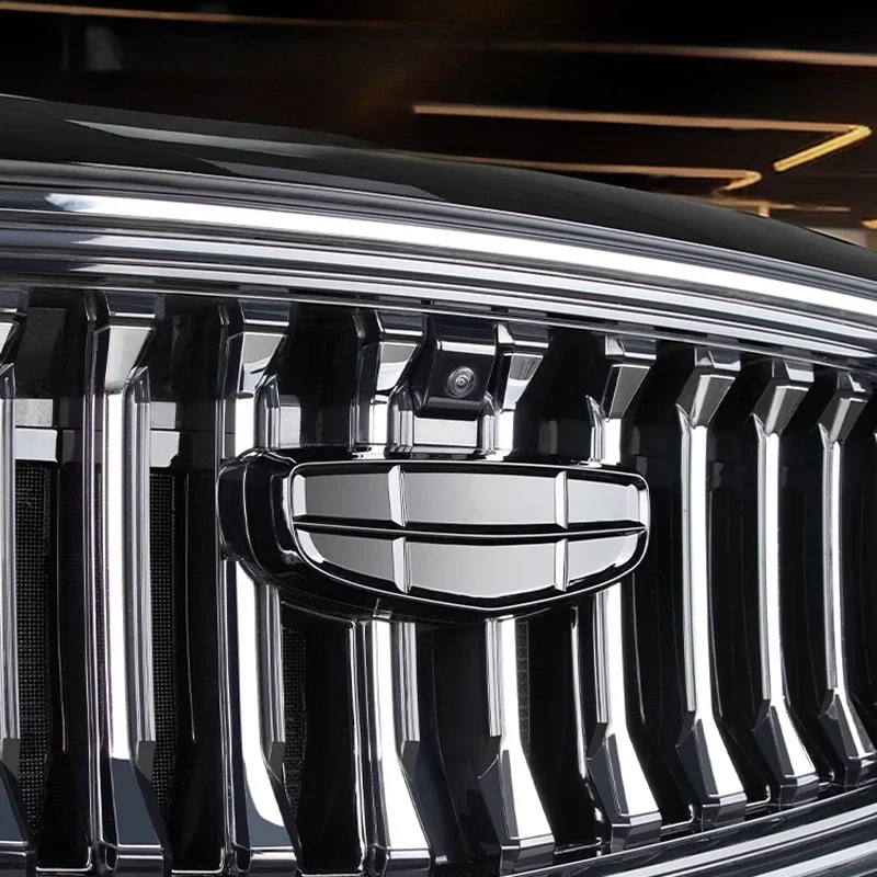 Geely Monjaro Xingyue L ABS 로고 스티커, 블랙 배지 엠블럼, 레이싱 그릴 후드 스타일링 장식 스티커 액세서리