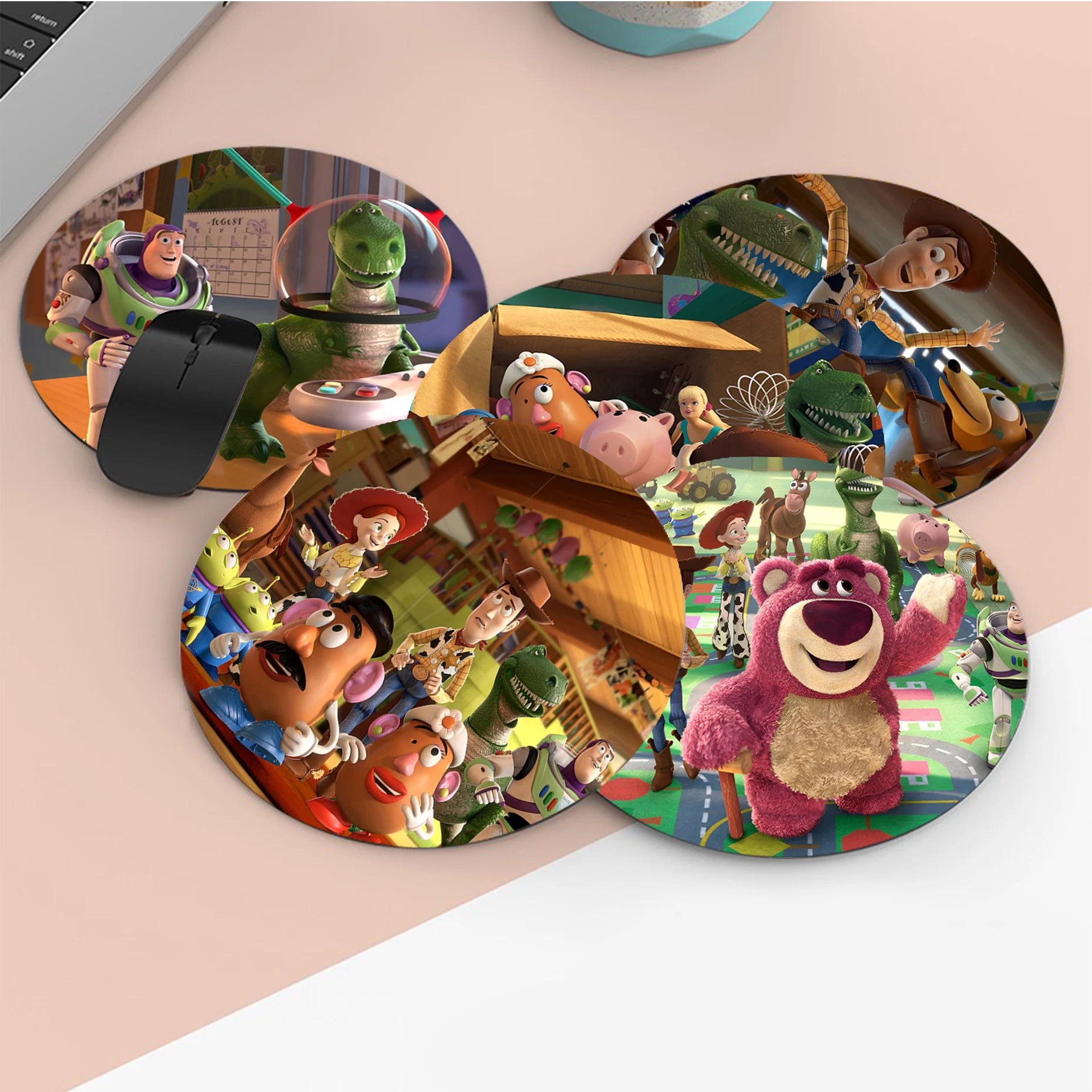 Disney Woody Toy Story Mousepad Small Round Speed Version Game Computer Keyboard Office Table Pc Laptop Mouse Mat Desktop Mat