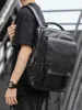 2023 New Fashion Brand Fashion Men's Leather Backpack  Business Leisure Travel Backpack 6
