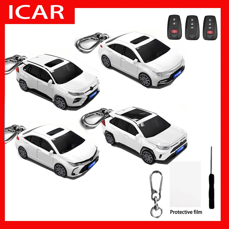 

ICAR для Toyota RAV4 Vetlanda Corolla CHR автомобильный Стайлинг для Toyota Prius Prado дистанционное управление искусственная Обложка держатель аксессуары