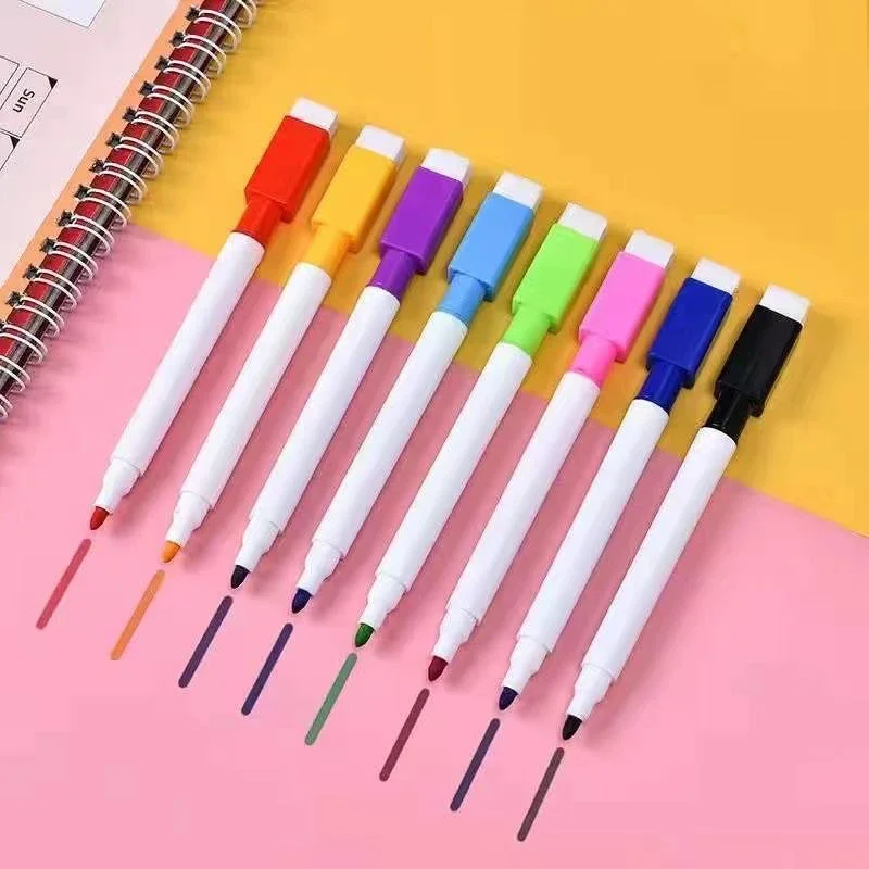 Markers 8-Piece Set of Non-Magnetic Whiteboard Dry-Erase Markers with 8 Vibrant Colors Ideal for Doodling Writing Supplies white marker pens marker pens color marker pens pen marker dry erase markers whiteboard pens