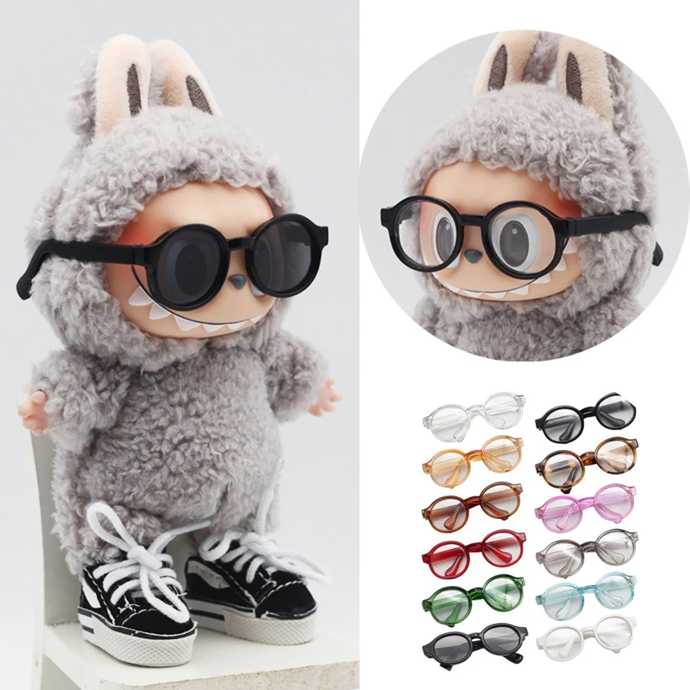 Labubu 6.5cm Transparent Doll Glasses – Plastic Eyewear for 1/8, 1/6, 1/3 & 1/4 BJD, MSD Plush & EXO Dolls 2