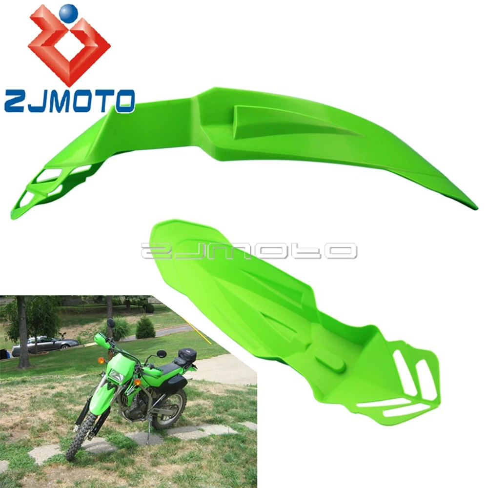Universale Verde Moto Fuoristrada Plastica Parafango Anteriore Motocross Parafango Anteriore Per Kawasaki Klr Klx Kx 110 140 250 450 650