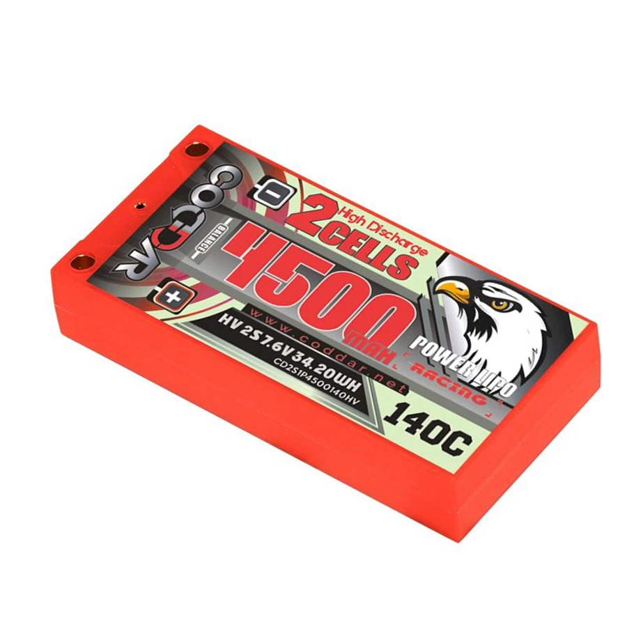 

CD2S1P4500140HV 4500mAh 2S 7.6V 140C HV NGE1/10 Electric Drift Lithium Battery