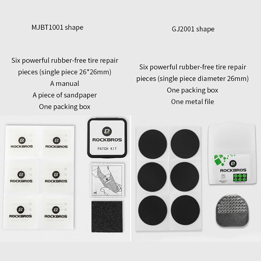 Rockbros Fahrrad Reifen Patch Kit Werkzeug kleber freie Gummi Fetal Reparatur Fahrrad Schlauch Panne Mountain Road Reifen Patch Reparatur werkzeug – Detail 5