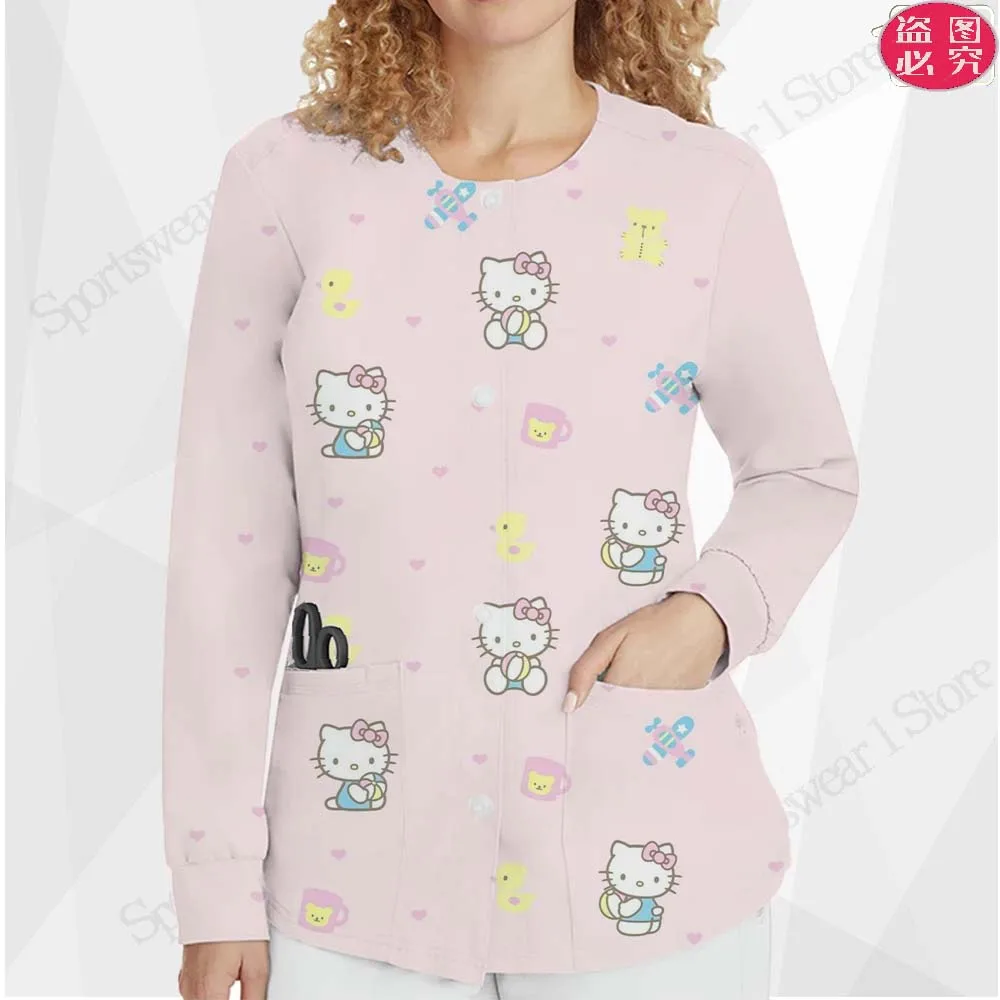Fashion Autumn Women's Clothing Free Shipping Nurse Uniform Korean Clothes Ladies New in Coats and Jackets Y2k Long Sleeved Tops
