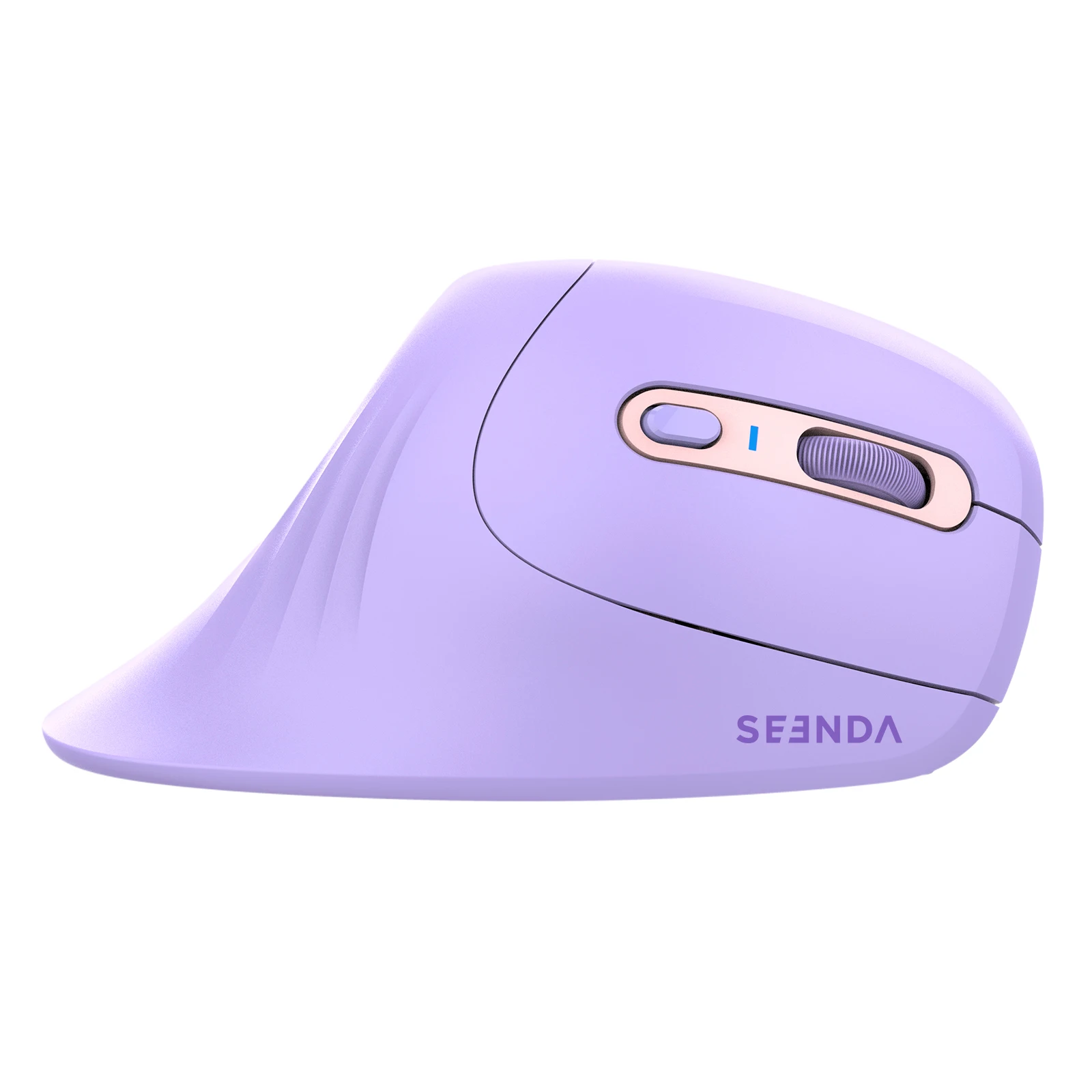 

Seenda 2.4g & Bluetooth Wireless Mouse Vertical Ergonomic Mouse Jiggler Keep Computer Awake 1000 1600 2400 DPI Purple Micee