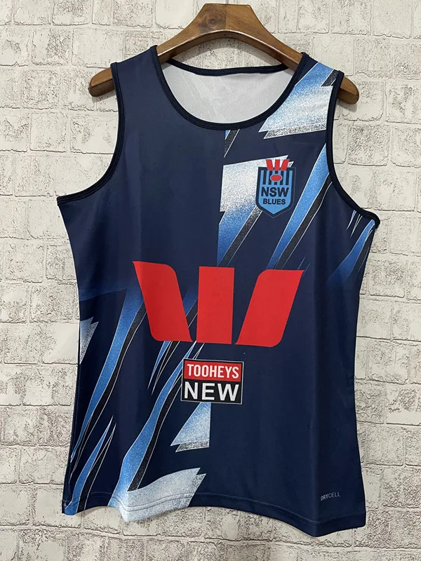 

NSW Blues 2023 Men's Home Training Singlet 2023/24 NSW BLUES STATE OF ORIGIN JERSEY RUGBY TRAINING JERSEY SHORTS size S-3XL