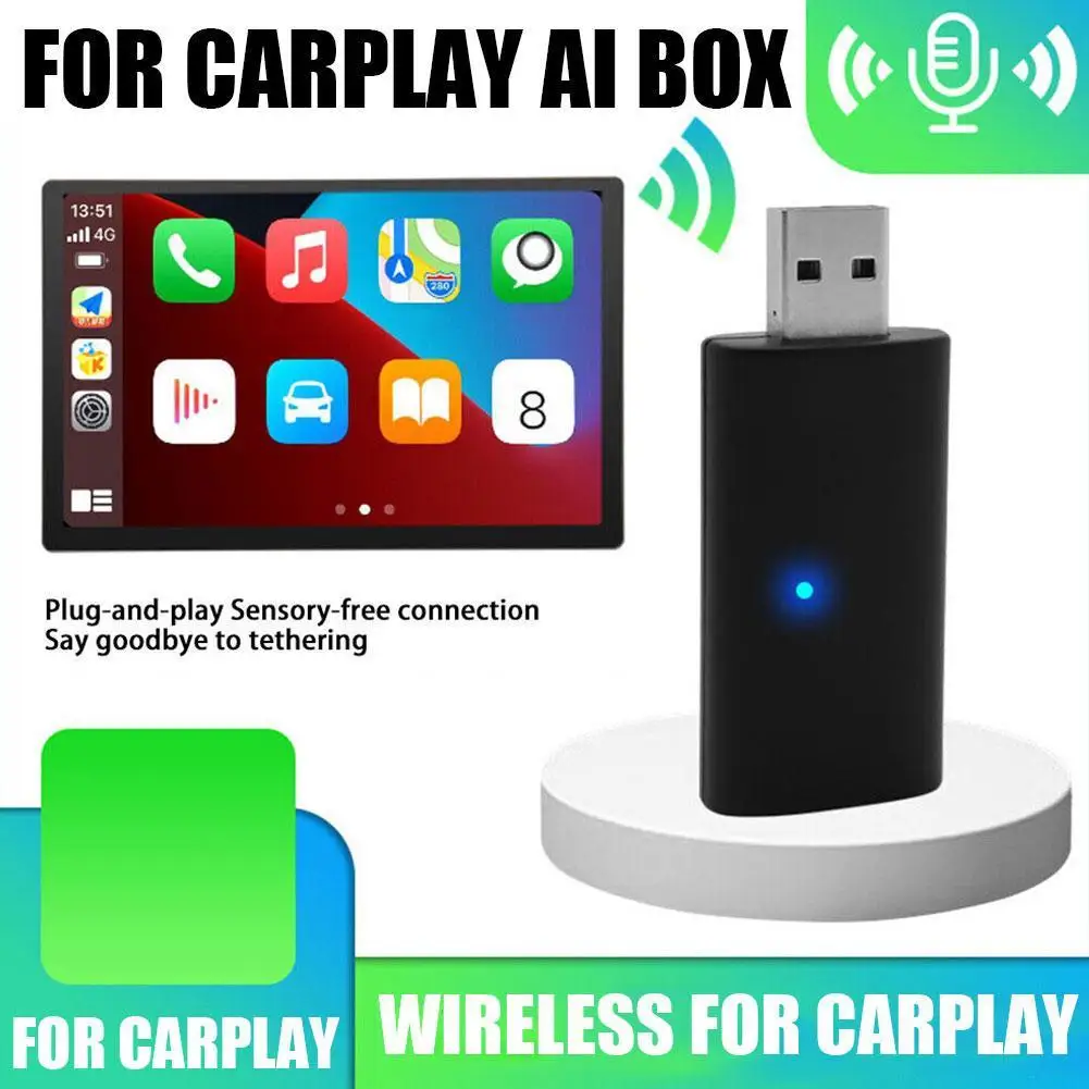 

Car Mini AI Box For Apple Wireless Adapter Car OEM Wired To Wireless USB Dongle Plug And Play Playaibox