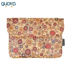 Eco-Friendly Cork Fabric E-Reader Sleeve - Vibrant Design (Flower)