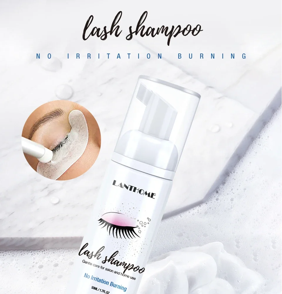 Lanthome Eyelash Shampoo Foam Application