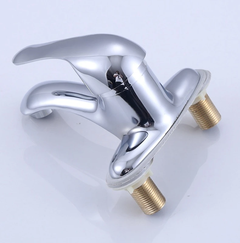 Description Picture 5 of itemCopper Bathroom Sink Washbasin Basin Dual Hole Hot And Cold Water Faucet Bathroom Mixing Valve Two-piece Household Use