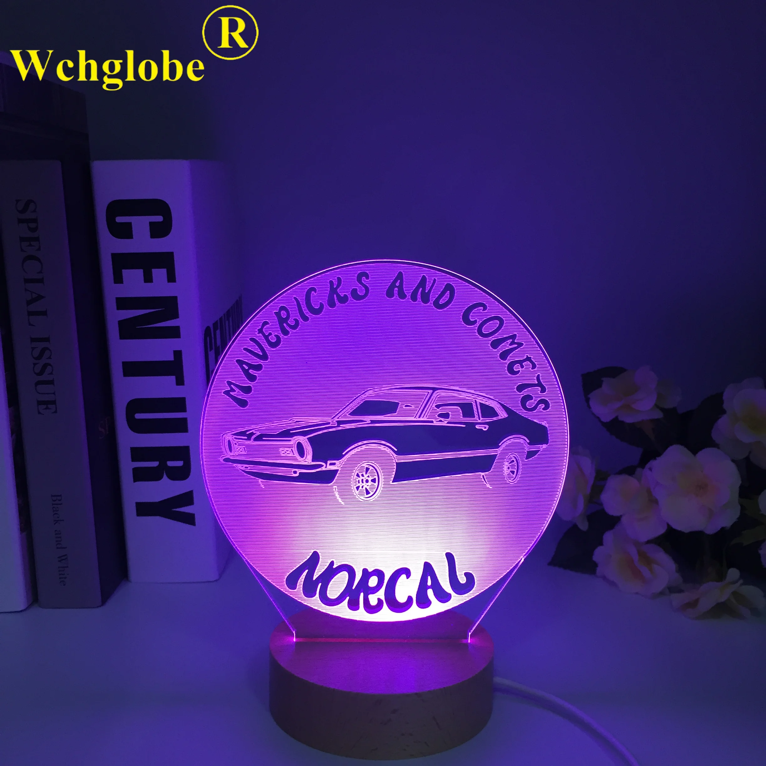 

Sports Racing Car Toy Kid Wooden Gifts 3D Illusion Lamp USB LED Race Car Night Light 7 Colors Morcal Bedroom Decor for Men Boys