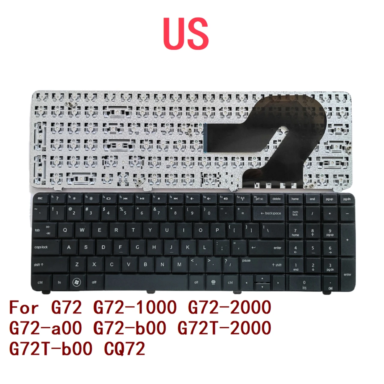 Nuova tastiera per Laptop usa per HP G72 G72-1000 G72-2000 G72-a00 G72-b00 G72T-2000 G72T-b00 sostituzione per PC Notebook CQ72