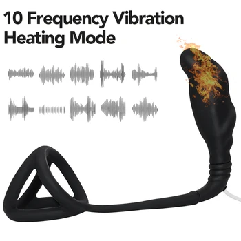 Wireless Vibrators Prostate Massager Male Penis Ring Cockring Masturbator Remote Control Anal Plug Sex Toys For Men Women Couple 3