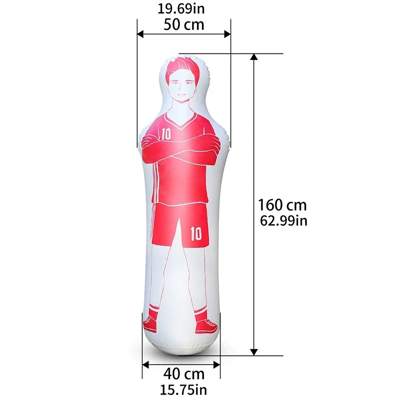 160CM New PVC Adult Inflatable Football Training Goal Air Soccer Training Dummy Tool Inflatable Wall