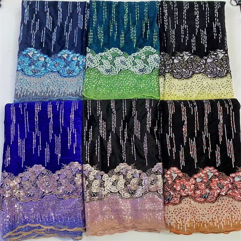

Лучшее качество, одежда, кружевная ткань с вышивкой, Новое поступление 2024, Африканское бархатное кружево с блестками, Нигерия, кружевные ткани с блестками