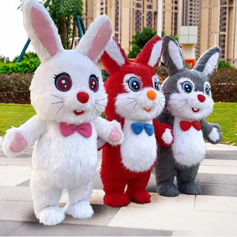 Costume Gonfiabile Da Coniglietto Pasquale Per Adulti - Unisex, Rosa, Con Ventola - Per Feste E Carnevale - Foto 9