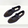 Flats Mary Jane Shoes Women 2024 Trend Velvet Casual Streetwear Ladies Shoes Canvas Buckle Strap Pointed Toe Loafers Elegant 4