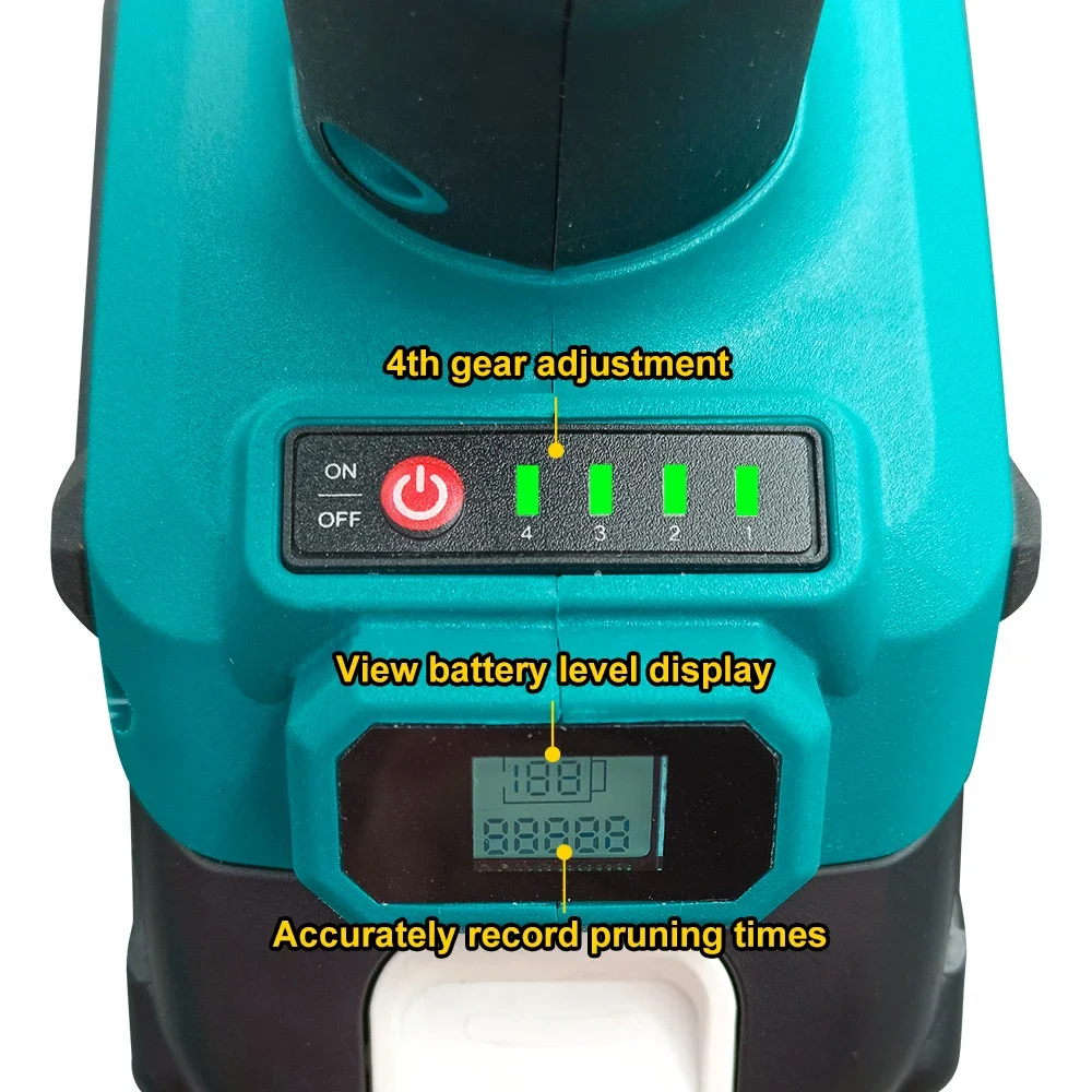 Kamolee Wireless Rechargeable Scissors Brushless Pruning Shears Aerial Pruning Shears are compatible with Makita 18V batteries 6