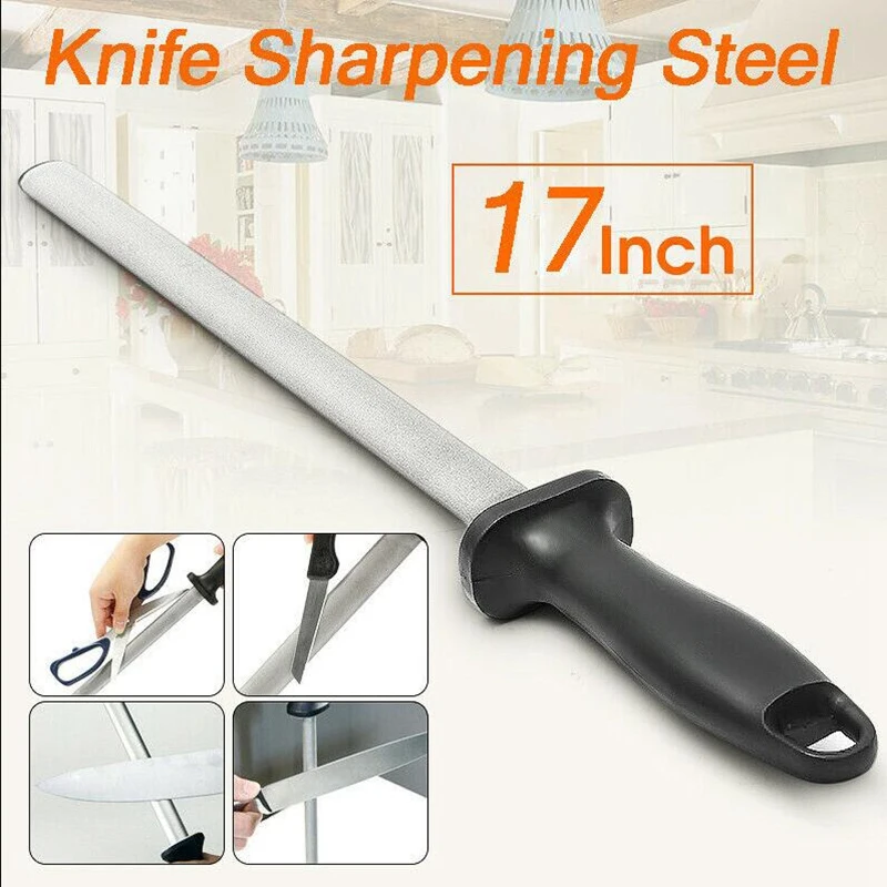 17Inch 600 Kitchen Grit Diamond Knife Sharpener Sharpening Steel Rod Stone knife sharpener kitchen knife sharpener knife sharpening stone diamond sharpening stone