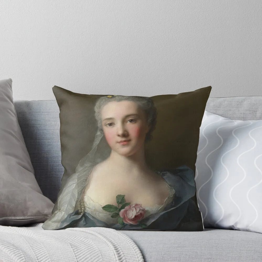 

Jean-Marc Nattier - Manon Balletti Throw Pillow Custom Cushion Photo autumn decoration