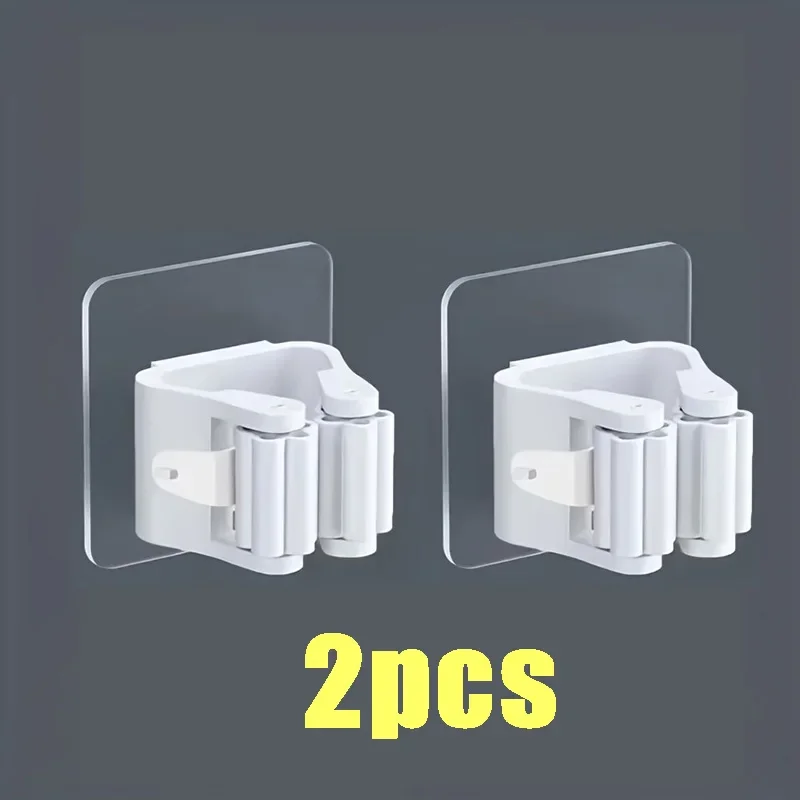 תושבת מטאטא עצמי דביקה לתמיכה במטאטא תלויה על הקיר תמיכה במברשת ניקוי תלייה מארגן אחסון חדר אמבטיה מטבח אביזרים