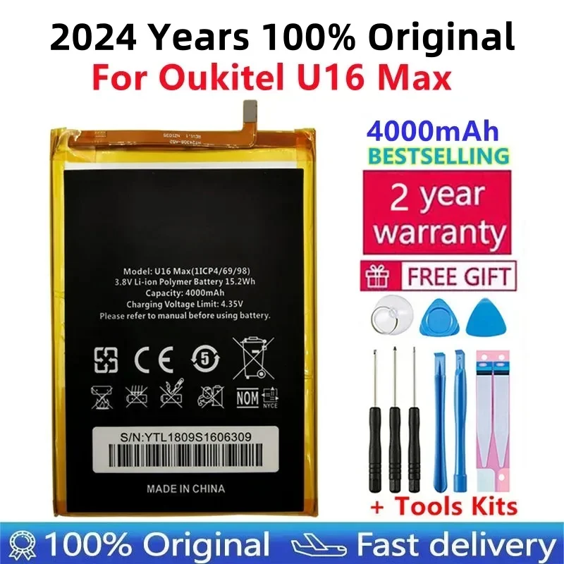 

100% Original High Capacity Oukitel U16 Max Battery 4000mAh Battery Replacement For Oukitel U16 Max Smart Phone + Gift Tools