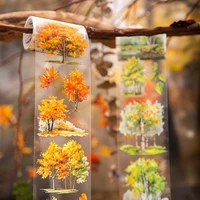 60mm*2m Forest PET Tape Collage Decor Junk Journal DIY Scrapbooking School Stationery Supplies Planner Aesthetics Masking Tapes 1
