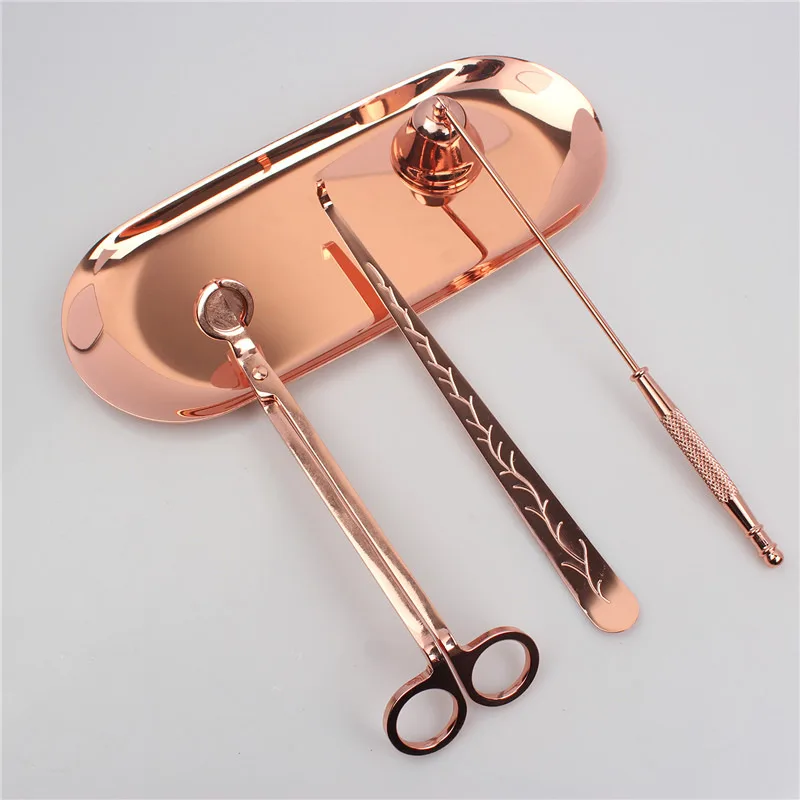 3PCS Candle Wick Trimmer Scissors Extinguisher Hooks Candle Accessories Set Home Care Tool Stainless Steel Portable candle wick trimmer,candle snuffer