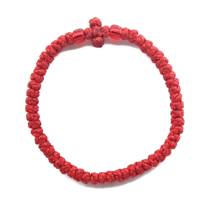 Handwoven Unisex Greek Orthodox Prayer Bracelet – Adjustable Religious Wristband Ornament