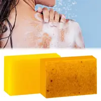 Savon au citron au curcuma savon fait à la main savon à l'acide kojique au citron savon de douche et du visage Lotion hydratante éclaircissante savon pour le visage pour le corps 4