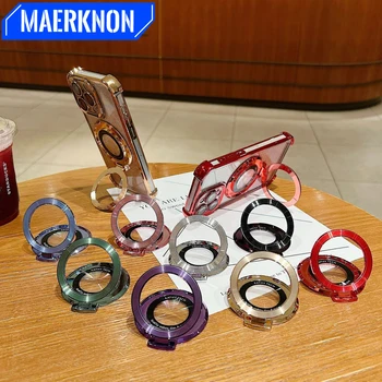 Staffa magnetica Anello di supporto Supporto universale di lusso per placcatura Custodia posteriore per telefono Accessori per iPhone 15 14 13 12 11 Pro Max 1