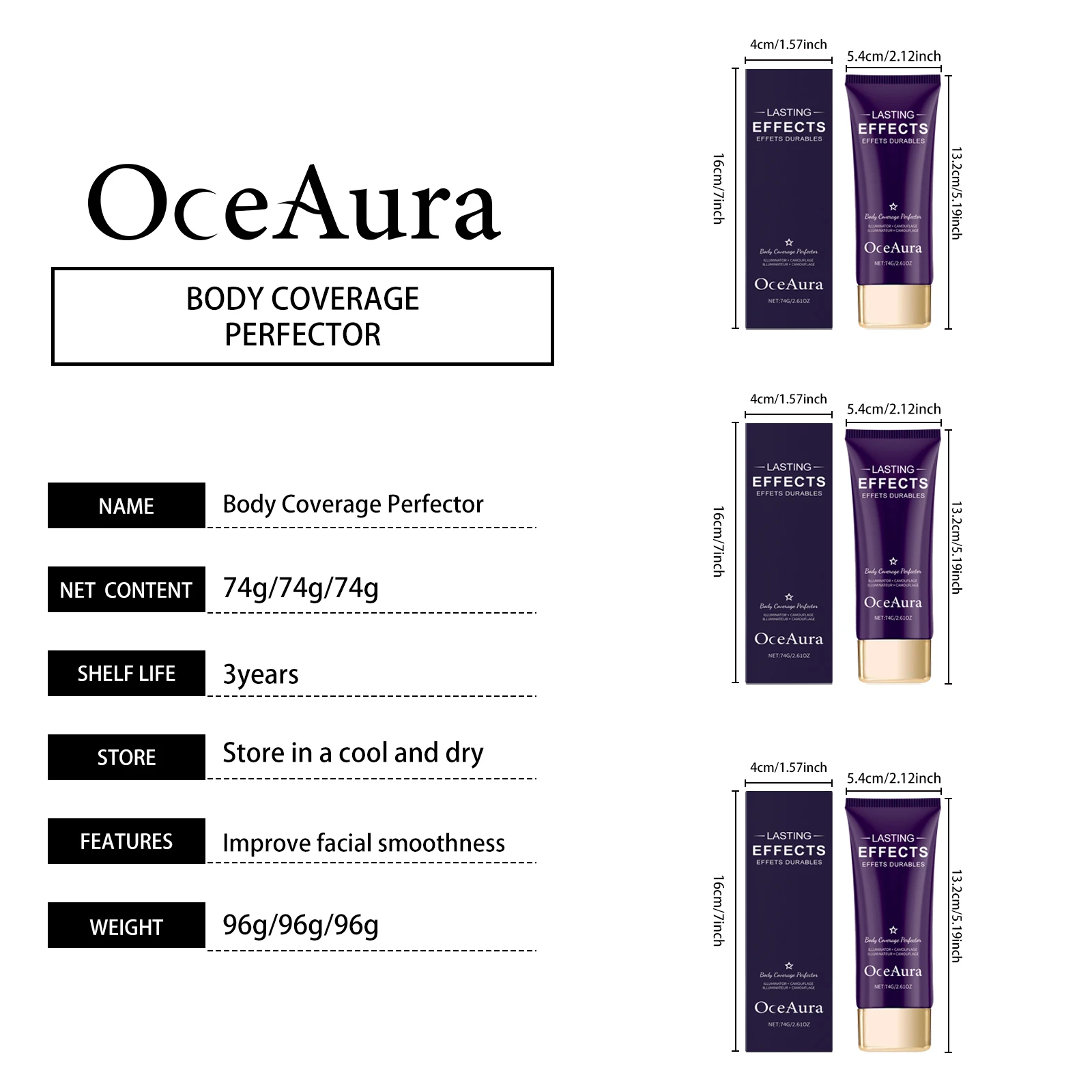 Waterproof Full Coverage Concealer for Dark Circles Removal spots dullness blemishes Brightening Skin Liquid foundation Cream