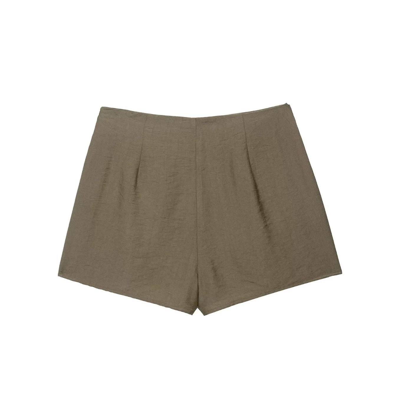 Women Shorts Set Retro Casual Style 2025 Autumn Chic Women Embroidered Army Green Short-Sleeved Shirt Or Mini Shorts