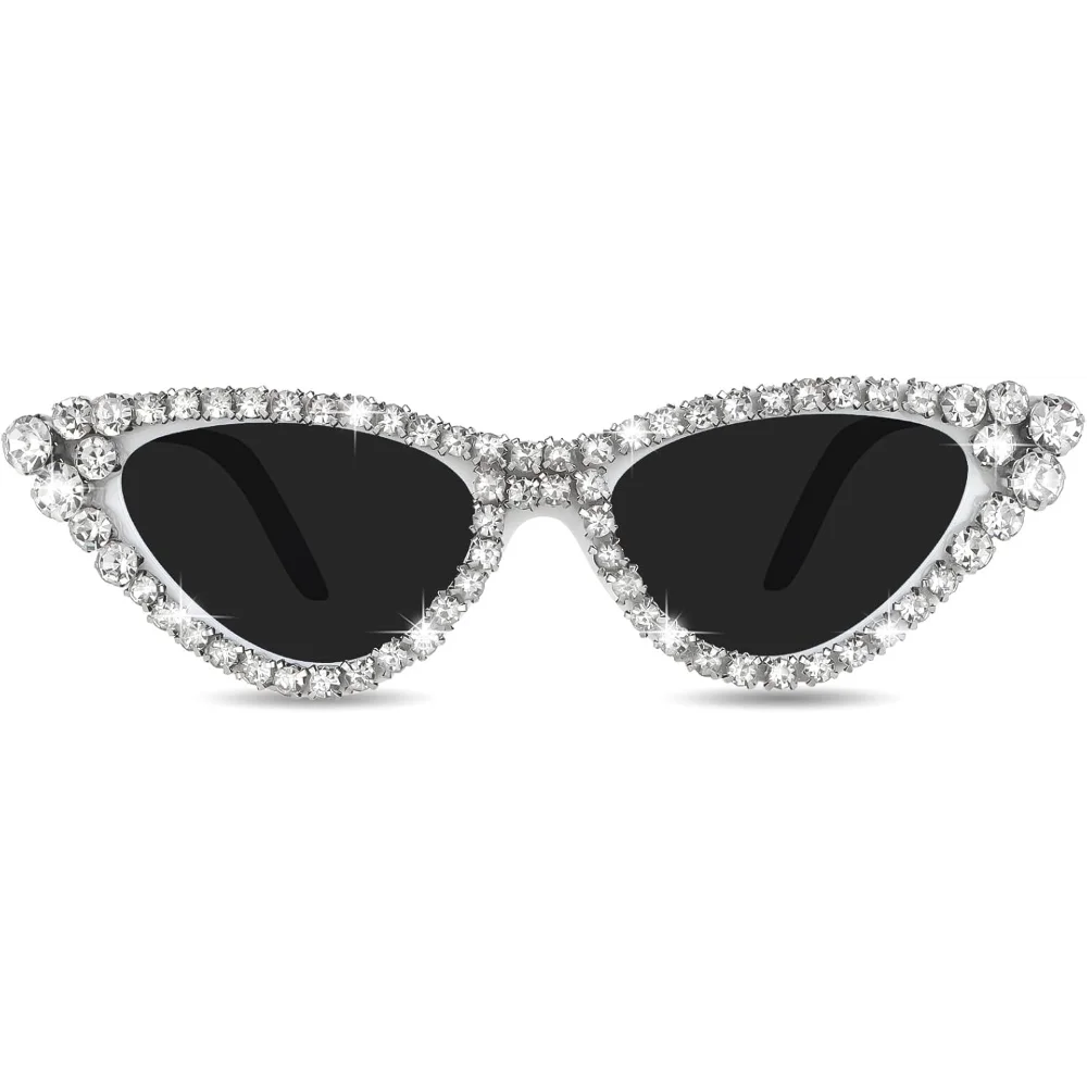 1 Stück Geburtstags-Katzenaugen-Sonnenbrille für Damen, Party-Brillen, Happy-Birthday-Geschenke für sie, Gastgeschenk für Geburtstagsfeiern und Events – Detail 2
