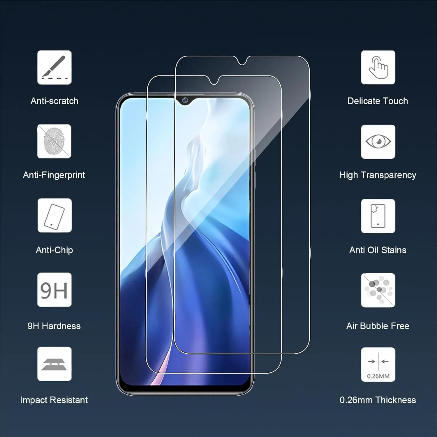 스크린 보호대 강화 유리 필름, TCL 20 20Y 20E 20Pro 20R 20SE 20XE 20L + 20L 20S 20B 5G, 2 개, 4 개