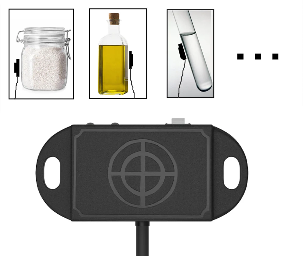 Kapazitiver Kondensator-Näherungsschaltersensor NPN DC 8–24 V, große Reichweite, 20 mm, schnelle Einstellung für Wasser, Flüssigkeit, Öl, Getreide, Holz, Keramik – Detail 6