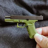 PUBG Jedi 1:3 Mini g17 Pistol Model Detachable Free Assembly Alloy Toy Gun Keychain Fidget Toy for Boy Collection Gift 1