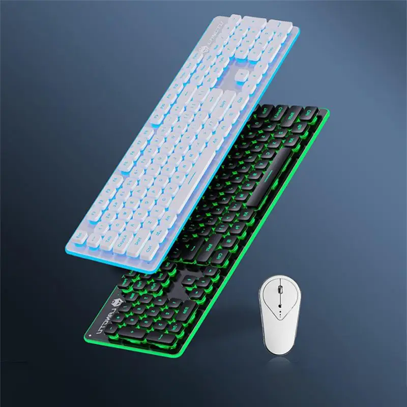 

Lt600 1600dpi Charging Luminous Game Key Mouse Set Mute Wireless Keyboard And Mouse Set Ergonomics Wired Mouse Keyboard Set