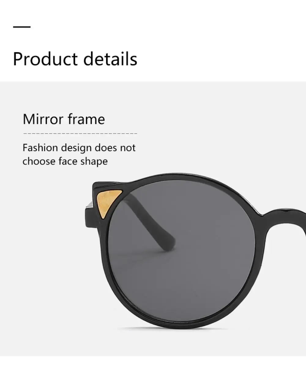Nuovi occhiali da sole con orecchie di gatto per bambini Moda personalizzata Bambini Tonalità estive Protezione solare Occhiali da sole Gafas De Sol_voghion.com