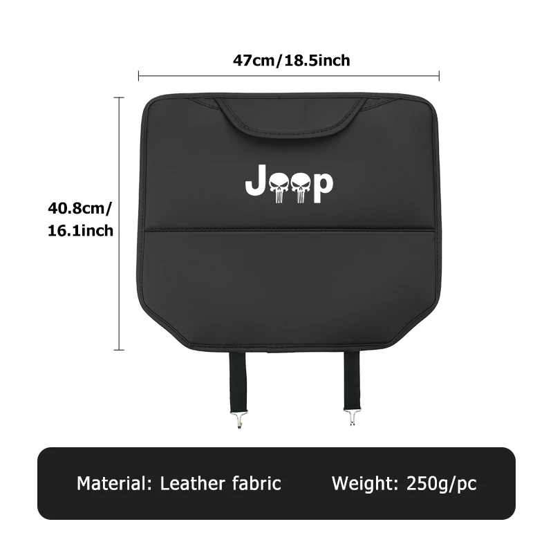 지프 자동차 시트 백 킥 패드 보호 커버 자동차 인테리어 장식 체로키 랭글러 JK JL 패트리어트 리버티 커맨더