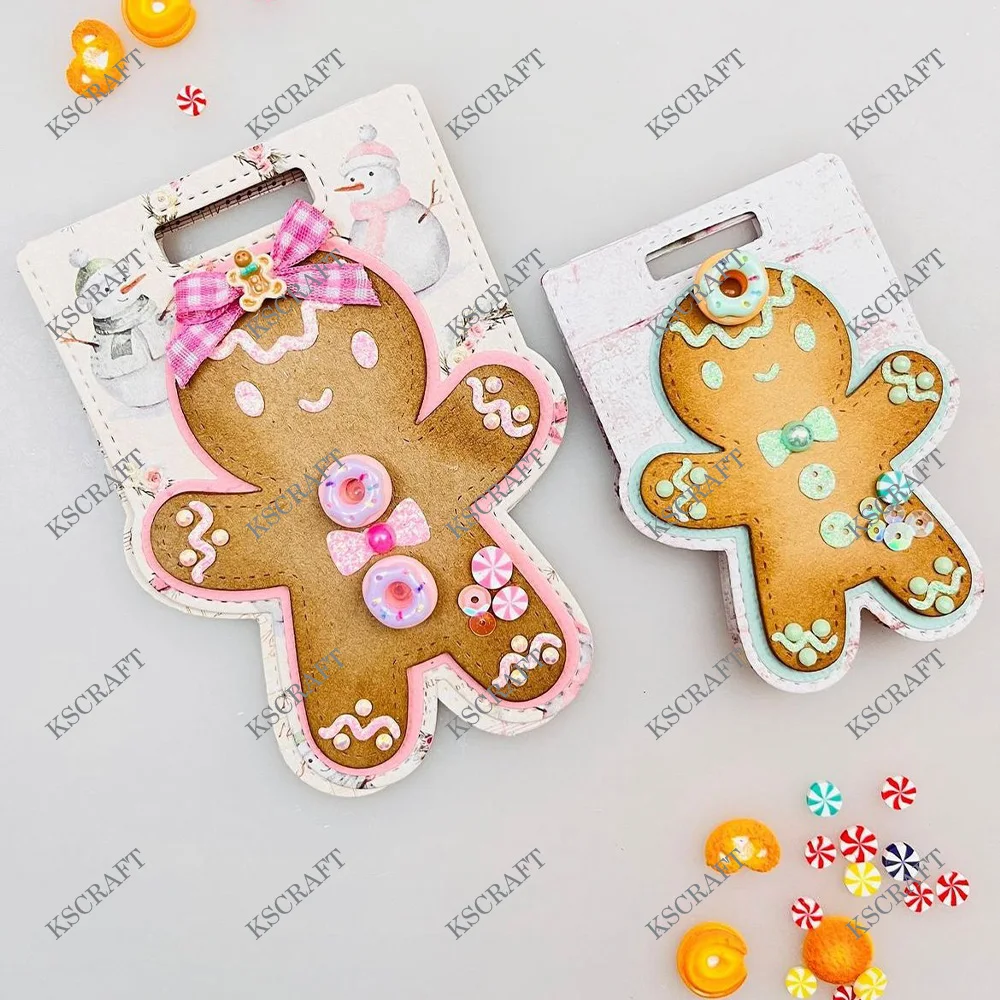 KSCRAFT Christmas Gingerbread Cookie Bows Metal Cutting Dies - Big & Small Sizes For Card Making & Scrapbooking - View #5