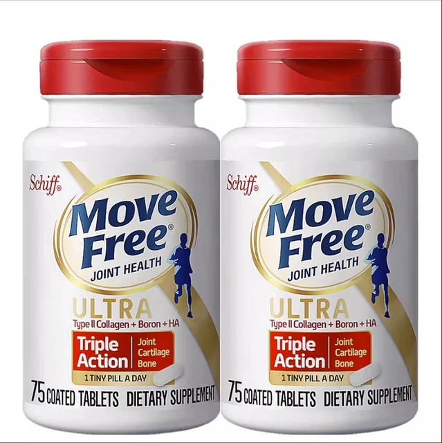 Move Free Ultra Triple Action Type II Collagen Boron HA Supplements Joint  Bone Cartilage Health Flexibility Comfort Lubrication - AliExpress