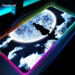 Tapis de souris de jeu avec effet lumineux, accessoire pour ordinateur de bureau, RGB, taille XXL 