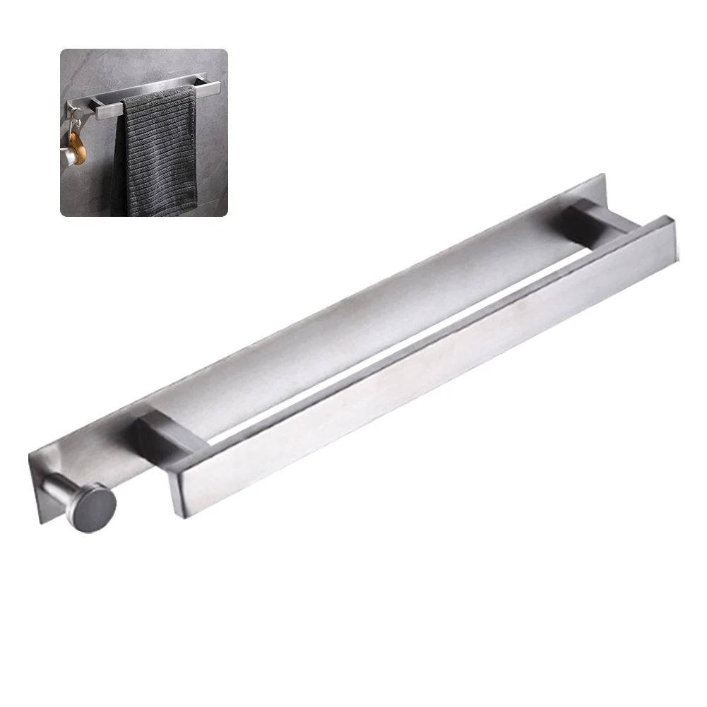 Bathroom Towel Bar Hand Towel Holder Rustproof Wall Mounted Towel Rack Single Towel Bar for Kitchen Bathroom Living Room Toilet