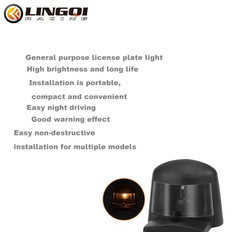 Motorcycle LED Lights License Plate Light PP PC Plastic Taillights For Most Pit Dirt Bike Motocross Accessories Parts
