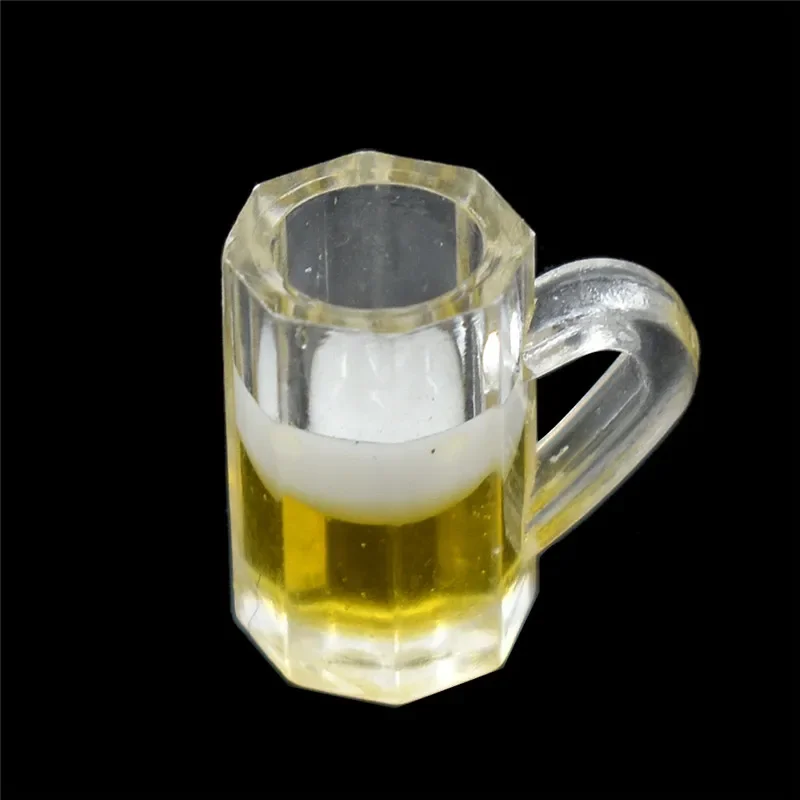 Miniature Beer Glass Resin Small Cups 10pcs Dollhouse Model Modern Home Room Table Dollhouses Decoration Supplies miniature ornament,ornament crafts,glass ornament,resin crafts,resin ornaments,miniature figurines