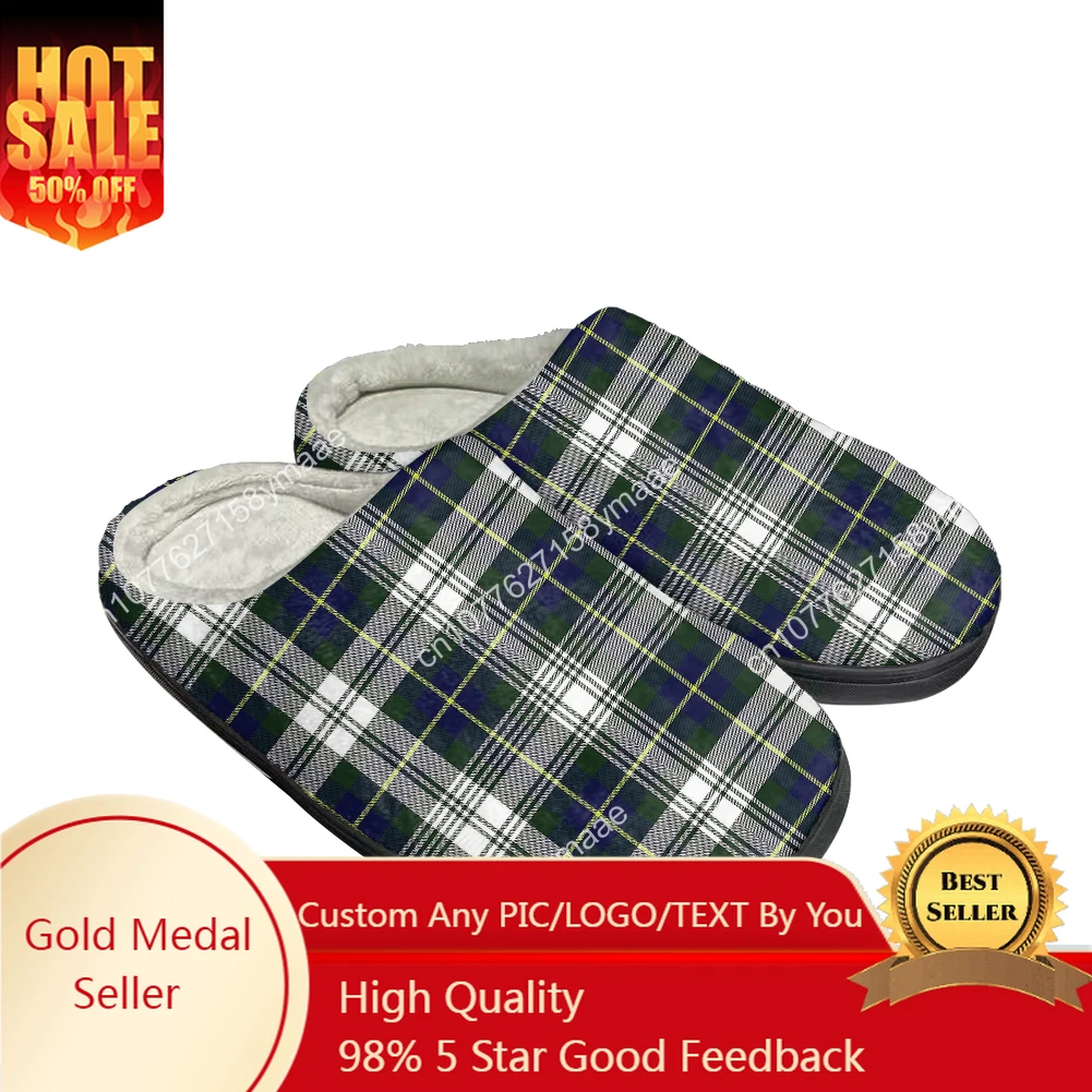 

Gordon Tartan Plaid Home Cotton Custom Slippers Mens Womens Latest Sandals Bedroom Plush Indoor Keep Warm Shoes Thermal Slipper