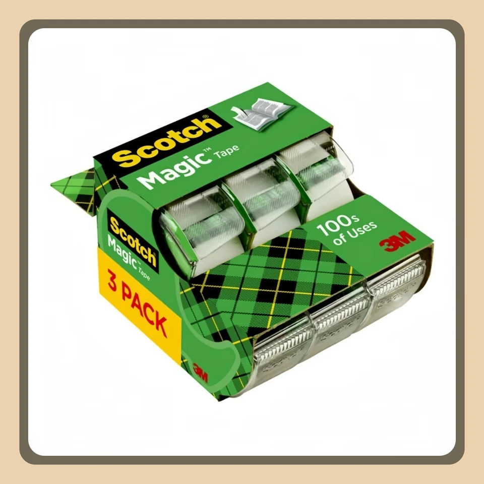Invisible Magic Tape with Dispenser Rolls for Repair